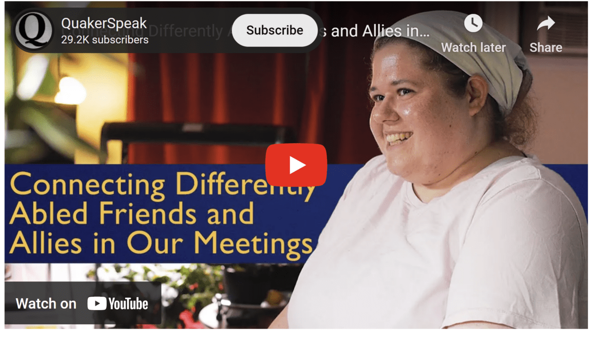 YouTube cover photo for the video Connecting Differently Abled Friends and Allies in Our Meetings