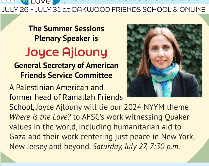 Summer Sessions Plenary Speaker: Joyce Ajlouny