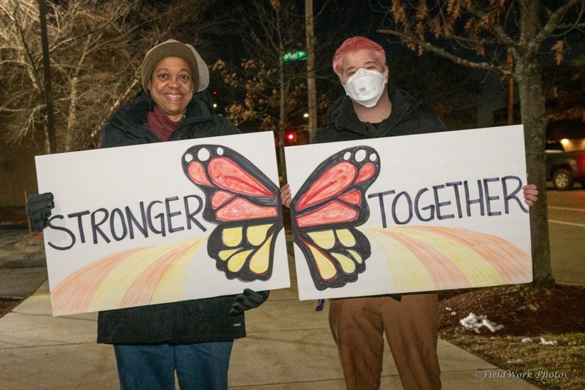 Showing solidarity with immigrant communities in New Hampshire. Photo: Becky Field